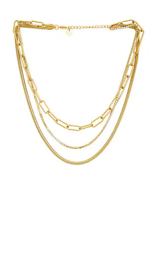 BRACHA Lexie Layered Necklace in Unique Color & Gold in Metallic Gold. | Revolve Clothing (Global)