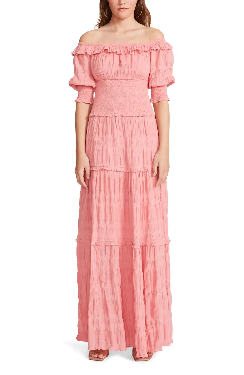 BB Dakota by Steve Madden Peasantries Off the Shoulder Maxi Dress | Nordstrom | Nordstrom