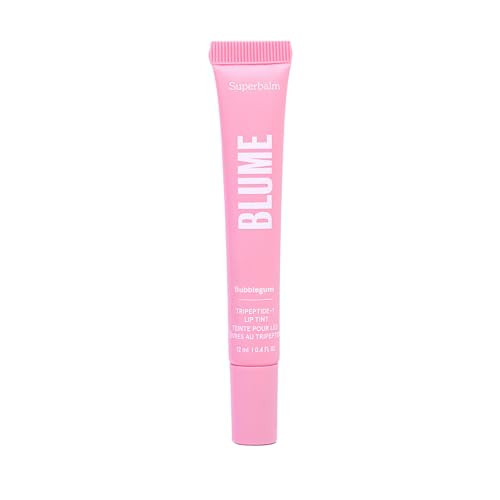 Blume Tri-Peptide Bubblegum Pink Tinted Lip Balm - Superbalm Lip Moisturizer with Shea Butter and Squalane to Deeply Hydrate & Heal Dry, Cracked Lips - Cruelty Free & Vegan Lip Plumper (0.4 Fl Oz) | Amazon (US)