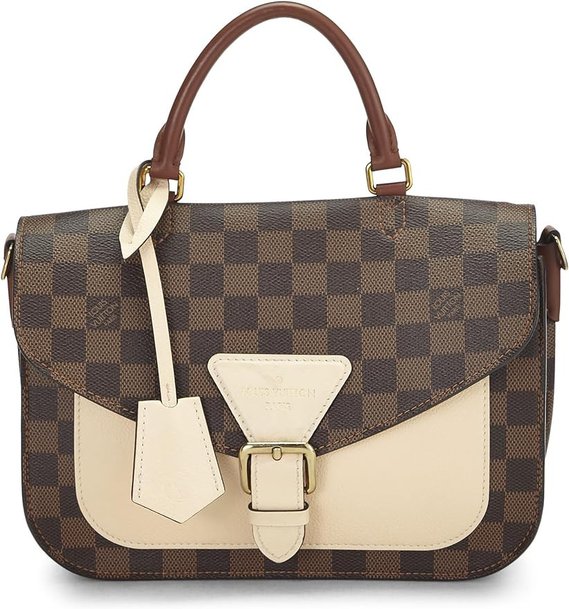 Amazon.com: Louis Vuitton, Pre-Loved Cream Damier Ebene Beaumarchais, Cream : Luxury Stores | Amazon (US)