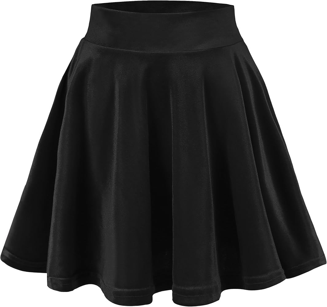 Urban CoCo Women's Vintage Velvet Stretchy Mini Flared Skater Skirt | Amazon (US)