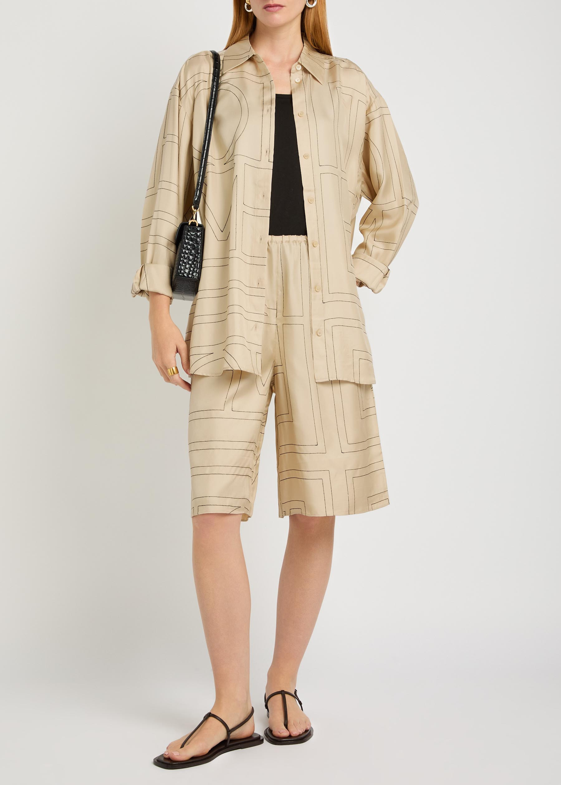 Logo-monogrammed silk shorts | Harvey Nichols