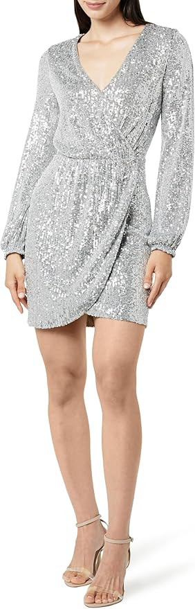 The Drop Women's Helena Sequin Wrap Dress | Amazon (US)