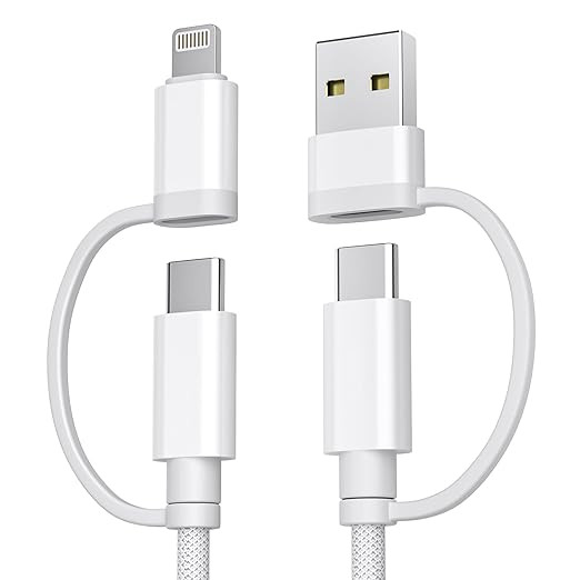 Basesailor for iPhone 17 16 Pro 4 in 1 USB C Charger Cable,Universal 60W Multi Charging Cord 6.6F... | Amazon (US)