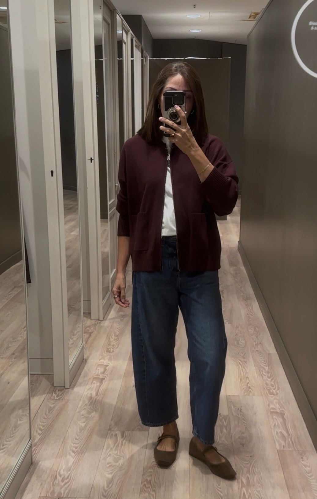 A simple autumn look. This berry knitted jacket has a double zip so you can wear it fastened at the neck for a modern silhouette. I’m in a L
When with my most worn barrel jeans. I’ve had these a couple of years and recommended them all the time. I wear a 10 short

#LTKautumn #LTKstyletip #LTKover50style