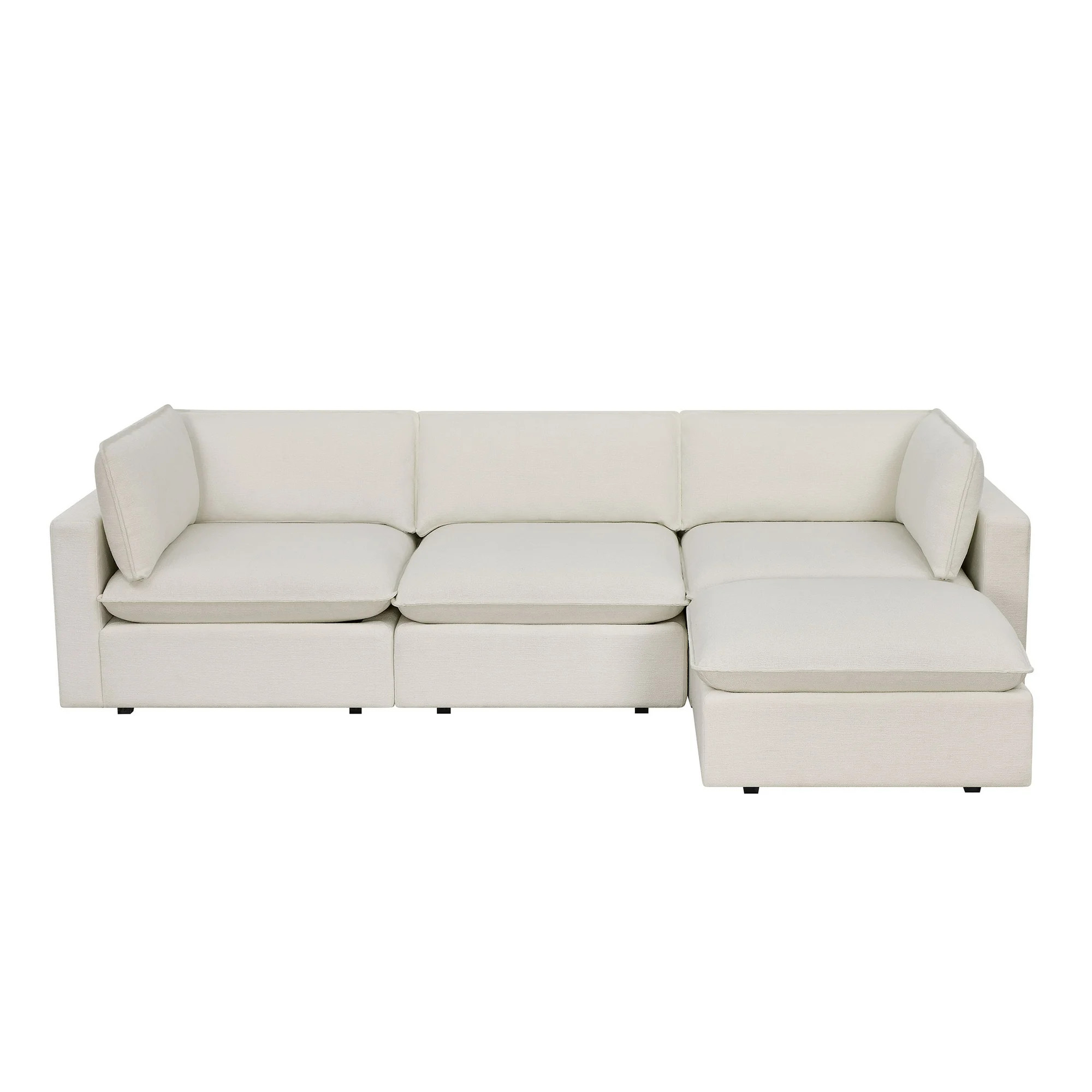 Better Homes & Gardens Weston 107.5" Cloud Modular Sectional Sofa, White | Walmart (US)