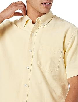 Amazon Essentials Men's Regular-Fit Short-Sleeve Pocket Oxford Shirt | Amazon (US)