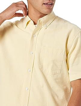 Amazon Essentials Men's Regular-Fit Short-Sleeve Pocket Oxford Shirt | Amazon (US)