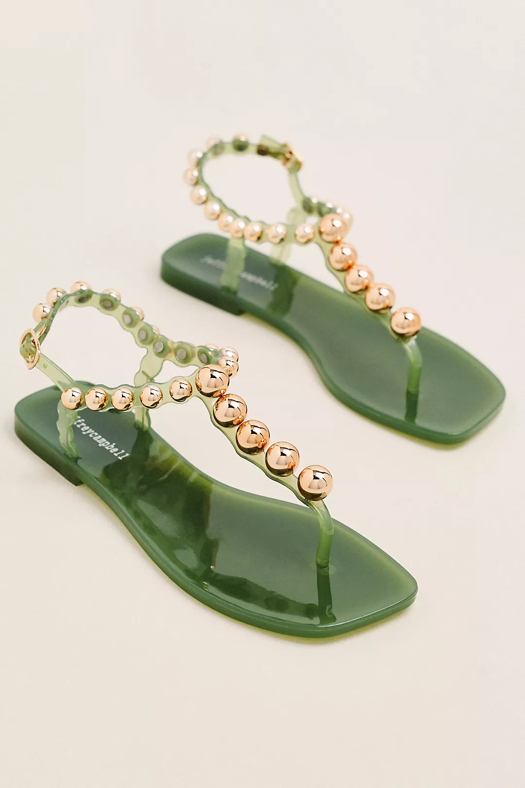 Jeffrey Campbell Plated T Strap Flip-Flop Sandals | Anthropologie (US)