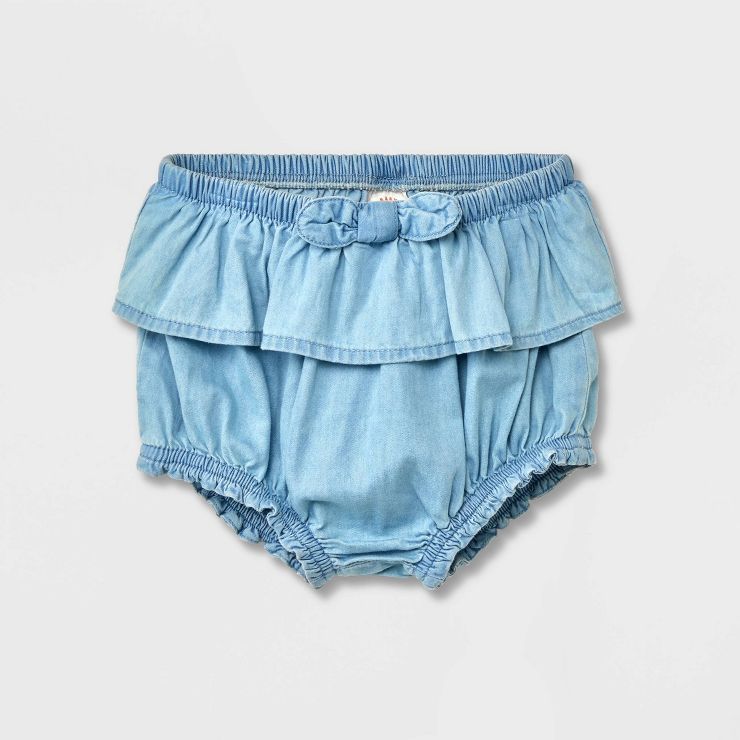 Baby Girls' Denim Ruffle Shorts - Cat & Jack™ Light Wash | Target