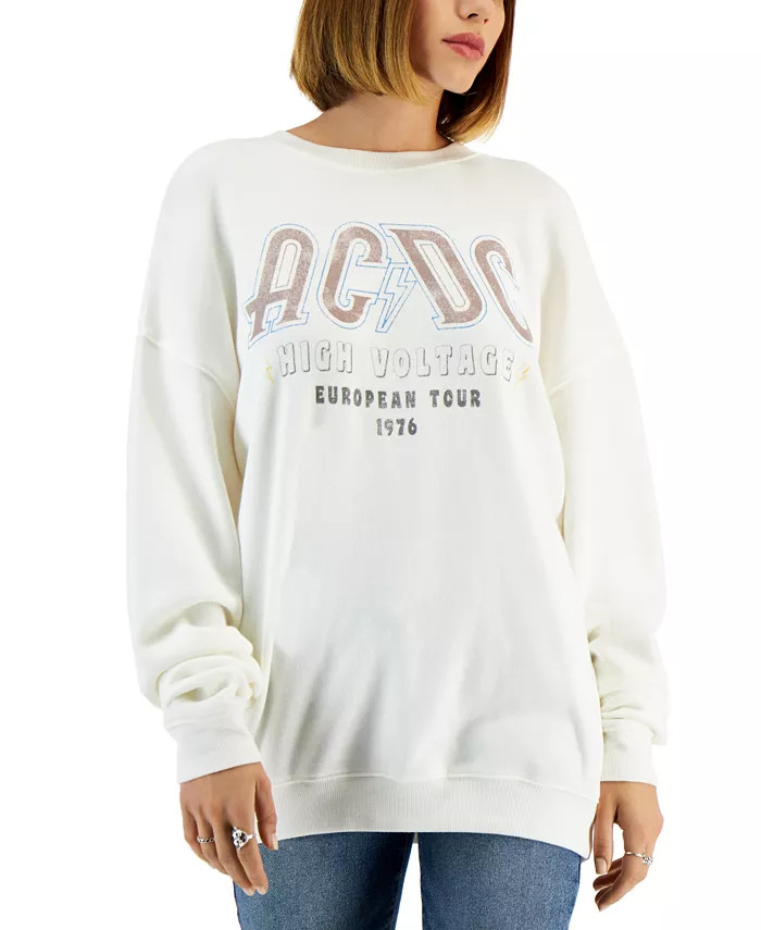 Grayson Threads Black Juniors' ACDC Pullover Sweatshirt  & Reviews - Tops - Juniors - Macy's | Macys (US)