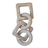 Creative Co-op Mango Wood Chain Décor, Whitewashed Decor, Natural | Amazon (US)