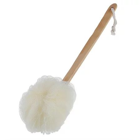 Long Wooden Handle Loofah Back Scrubber Exfoliating Shower Body Brush Luffa Sponge Scrubber Body Mas | Walmart (US)