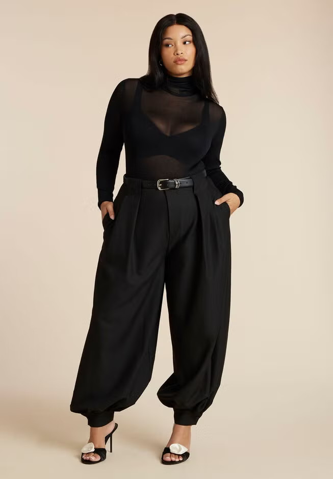 Balloon Trouser With Pleats | Eloquii