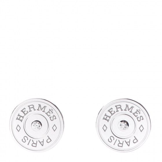 18K White Gold Diamond Small Gambade Earrings | Fashionphile