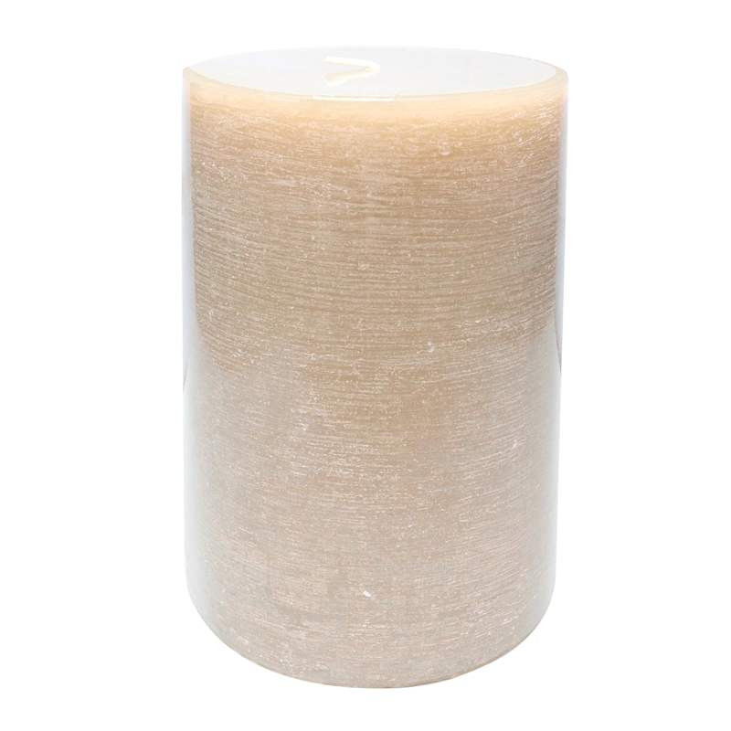 Tan Unscented Pillar Candle, 4x6 | At Home