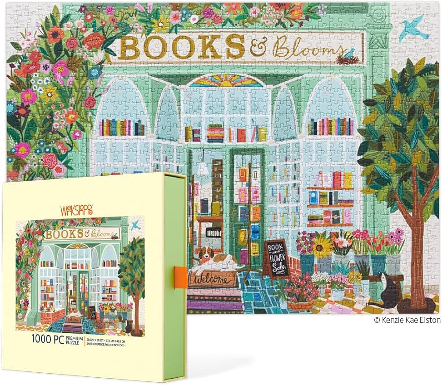 WerkShoppe Books and Blooms 1000 Piece Puzzle | Amazon (US)