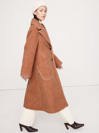 Fuzzy Italian Wool-Blend Top Coat | Banana Republic (US)