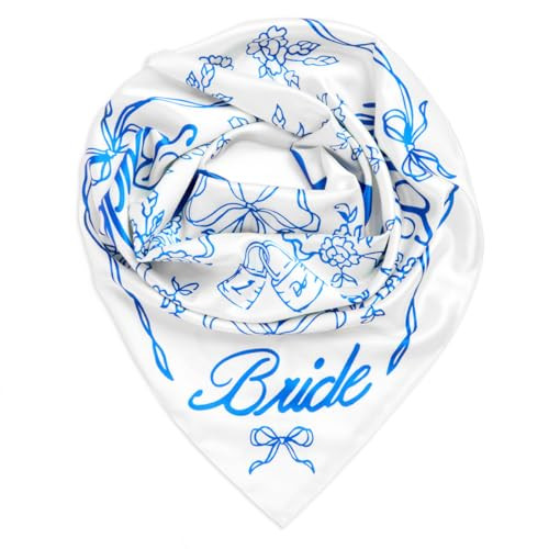 xo, Fetti Bride Head Scarf, 27x27 in | Bachelorette Bandana, Bridal Headwear, Bach Party Accessor... | Amazon (US)