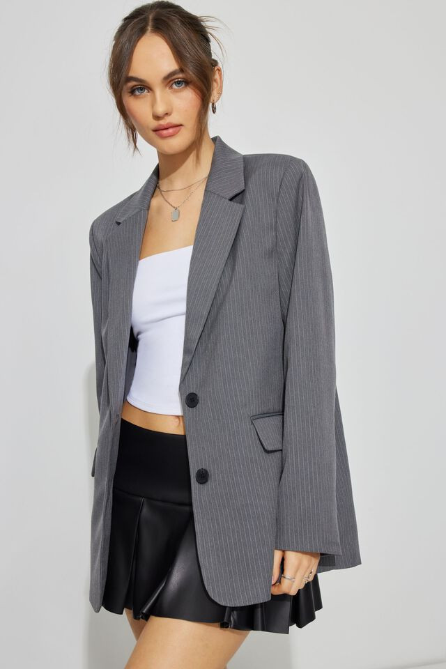 Pinstripe Blazer | Dynamite Clothing