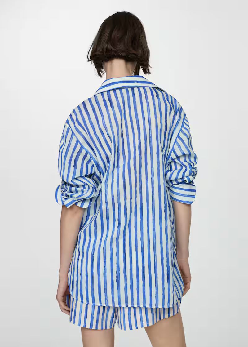 100% cotton striped shirt -  Women | Mango USA | MANGO (US)