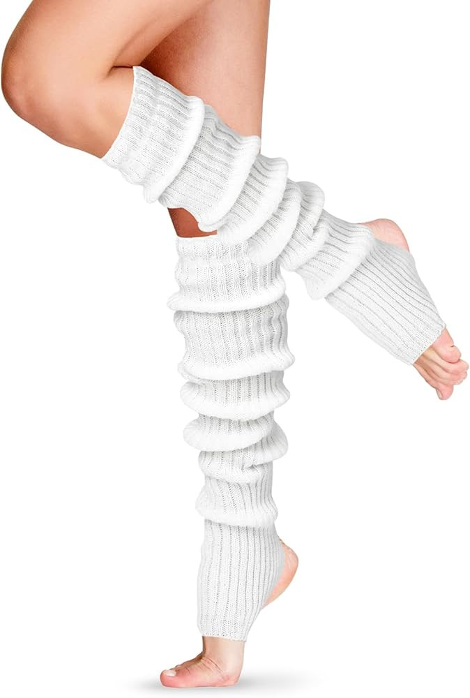 SATINIOR Women Winter Long Leg Warmers 24 Inch Over the Knee Ribbed Knit Leg Warmer for 80s Party... | Amazon (US)