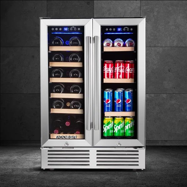 BODEGA 57 Cans (12 oz.) Freestanding Beverage Refrigerator with Wine Storage | Wayfair North America