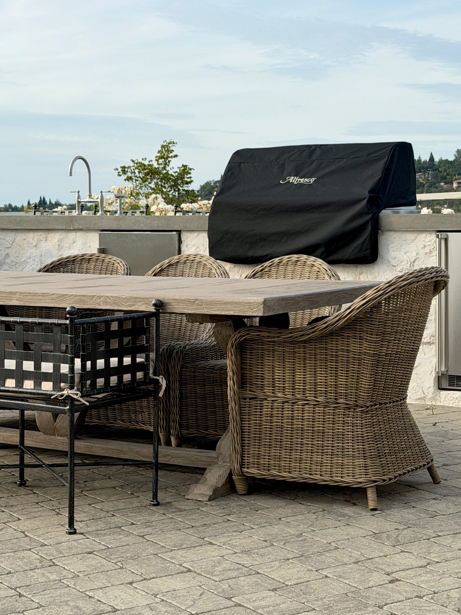 I’m not sure I’ve showed this!  We added this outdoor table, chairs & bench at the end of last year!  None of this is cheap!  But quality outdoor furniture made to last isn’t!😢  We left these chairs & table uncovered all winter because my cover just kept blowing off and they look just like last year!

#LTKHome #LTKSaleAlert #LTKSeasonal