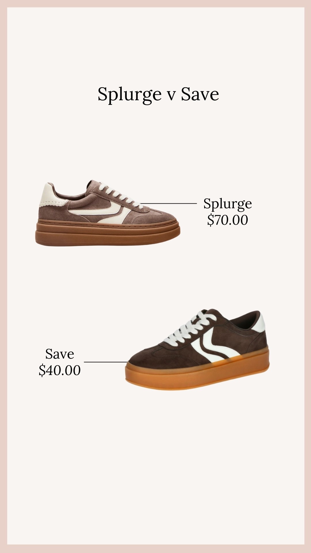 Brown platform sneakers 🤎