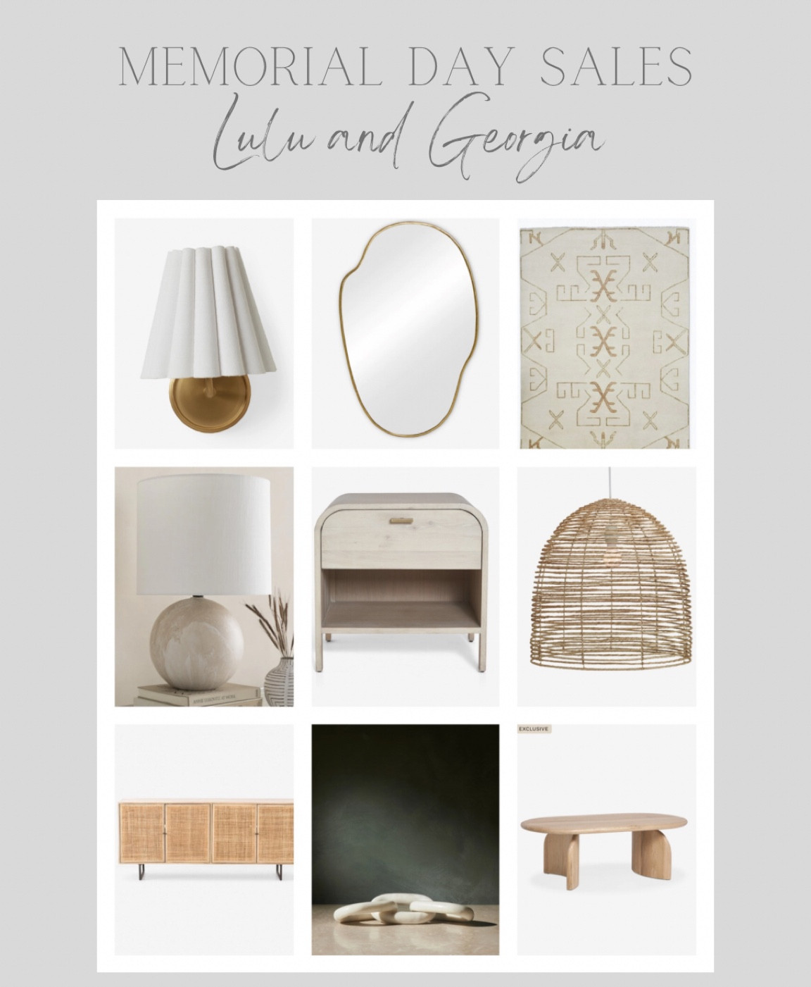 Memorial Day Sales | Lulu & Georgia 

#LTKsalealert #LTKhome