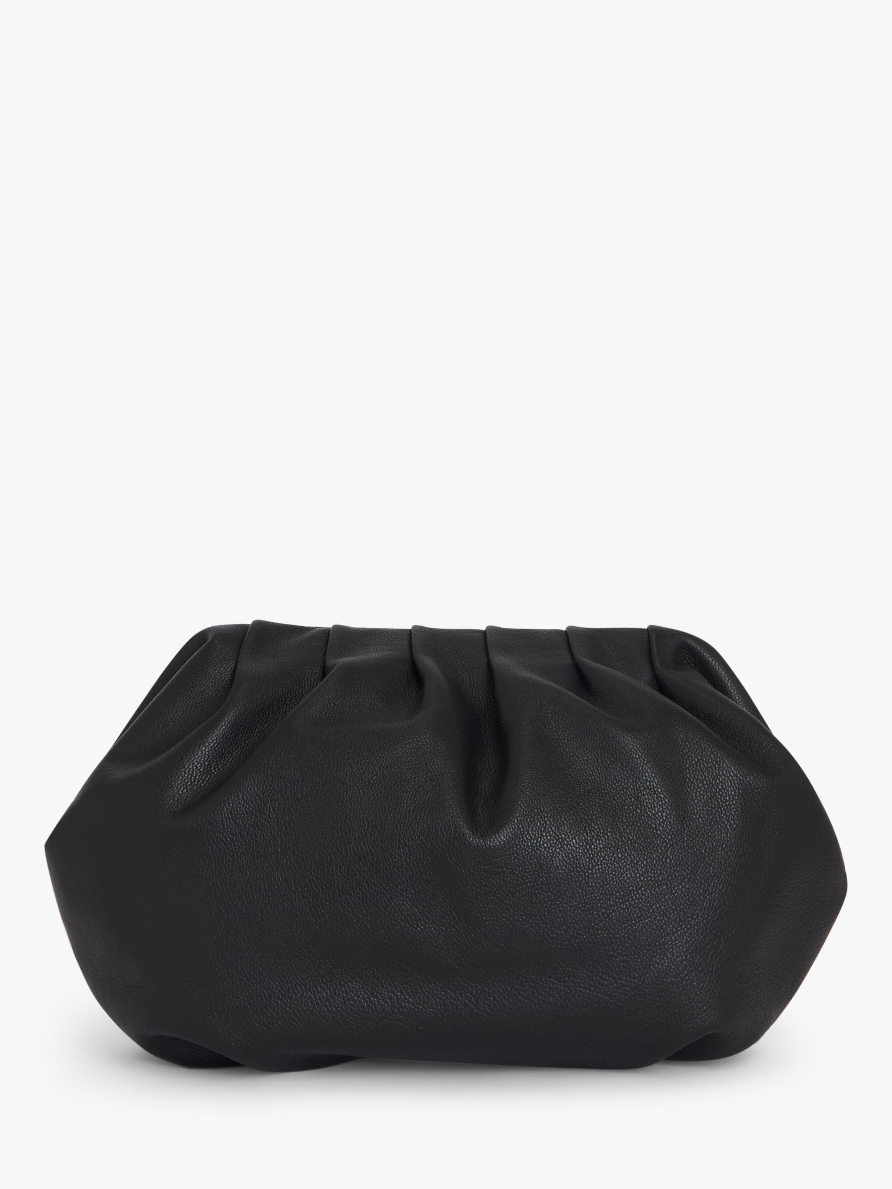 John Lewis Cloud Leather Clutch Bag, Black | John Lewis (UK)