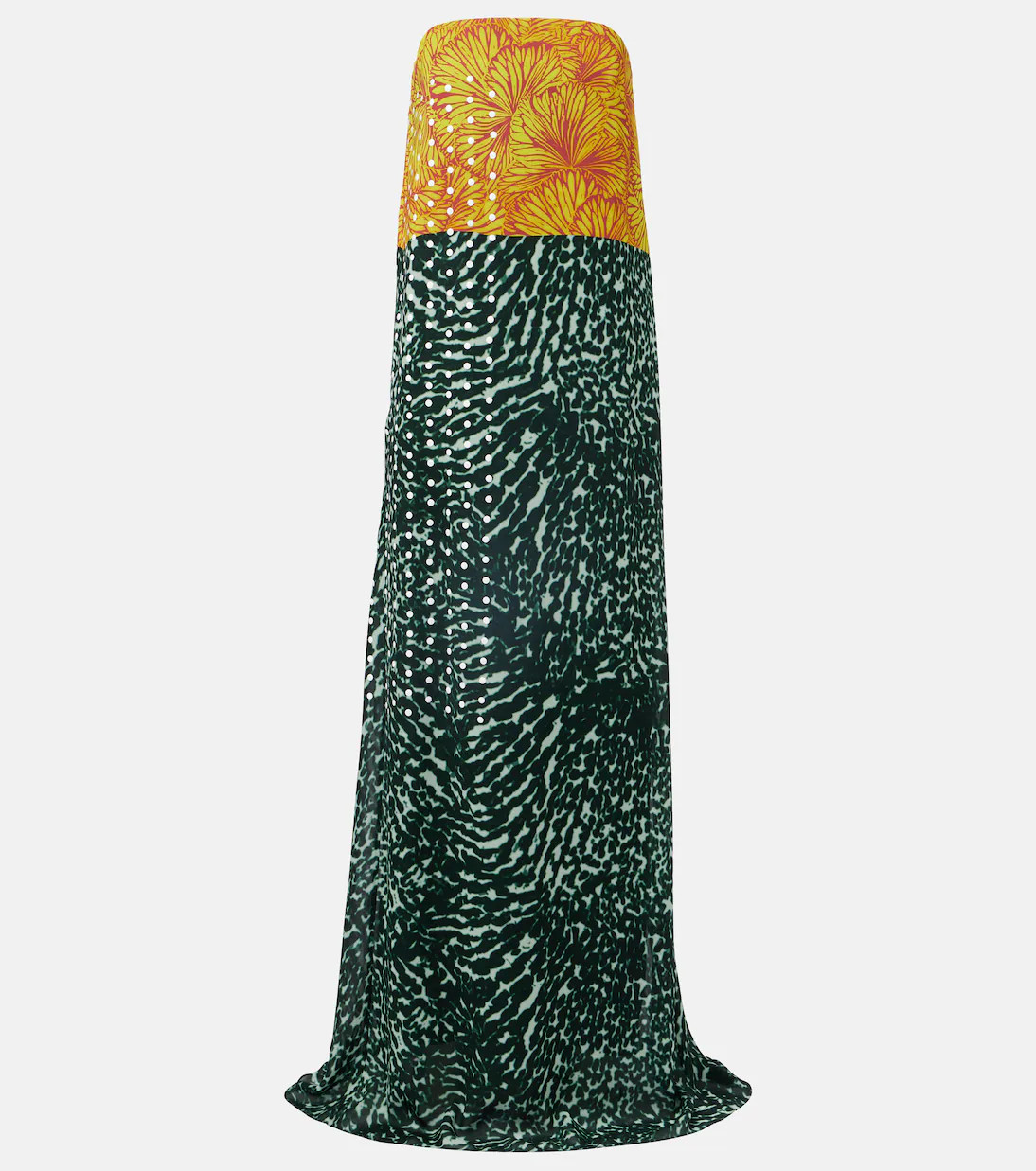 Printed strapless georgette gown | Mytheresa (US/CA)