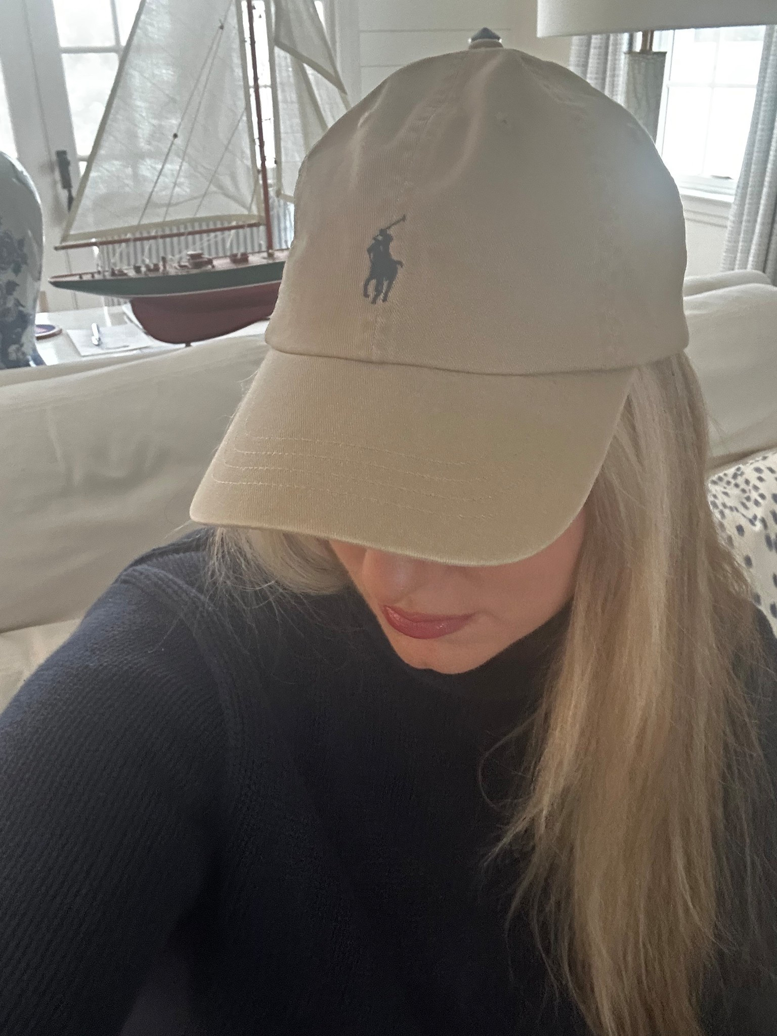 Week d navy rollneck sweater & khaki chino polo cap

#LTKOver40 #LTKootd