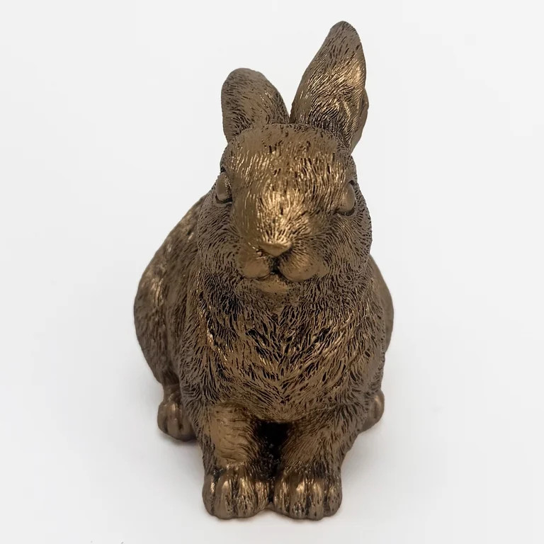Resin Lying Bunny Tabletop Easter Decoration, Bronze, 2.75", by My Texas House | Walmart (US)