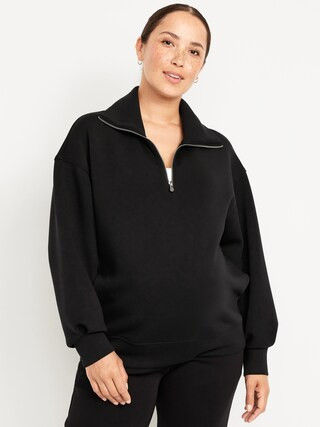 Maternity Bounce Fleece Half-Zip Pullover | Old Navy (US)