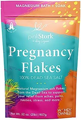 Pink Stork Pregnancy Flakes: Bath Salts with Pure Magnesium (Unscented), Alleviates Pregnancy Ach... | Amazon (US)