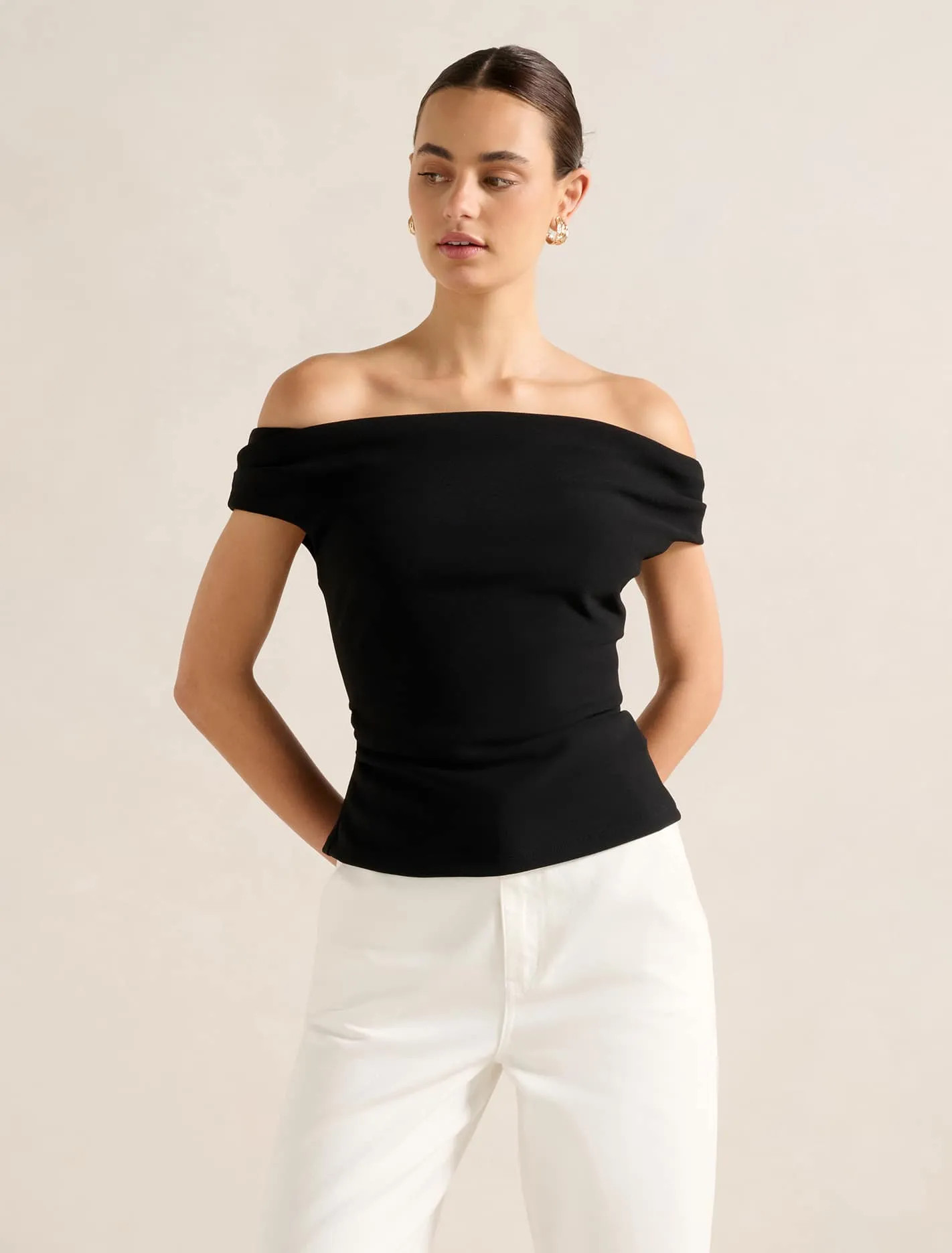 Somer Crepe Bardot Top | Ever New (CA)