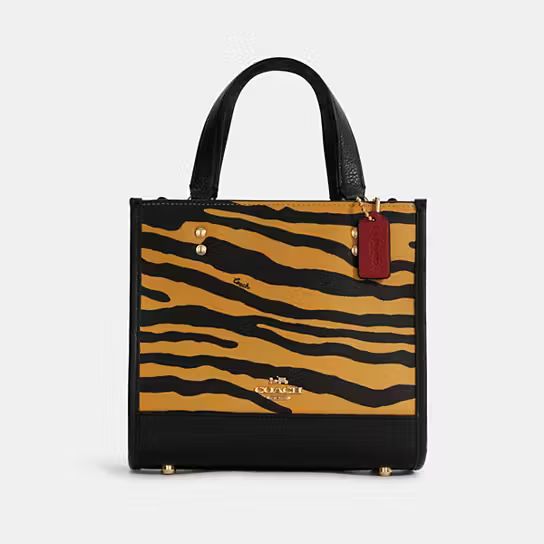 Dempsey Tote 22 With Tiger Print | Coach Outlet