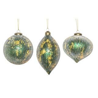 Green & Gold Glass Ornament Set | Michaels Stores