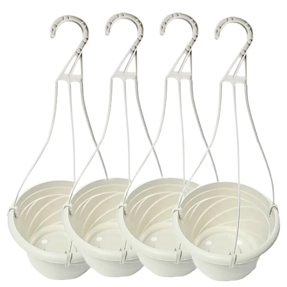 Dengjunhu 4 Pieces Plastic Hanging Flower Plant Pots Chain Basket Planter Holder Round Hanging Fe... | Walmart (US)