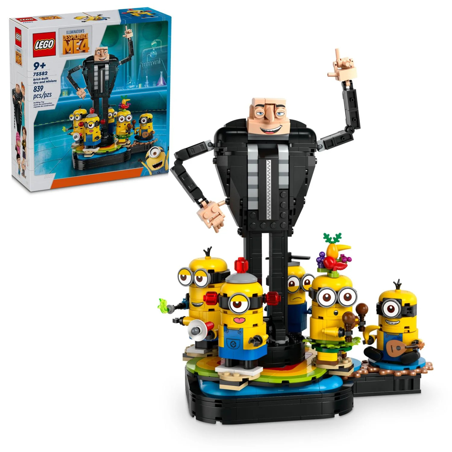 LEGO Despicable Me 4 Brick-Built Gru and Minions Building Set, Minions Toy for Kids, Birthday Gif... | Walmart (US)