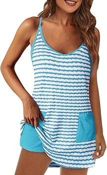 Fisoew Womens Tennis Athletic Dress Mini Romper Dress with Built in Shorts Summer Vacation Outfit... | Amazon (US)