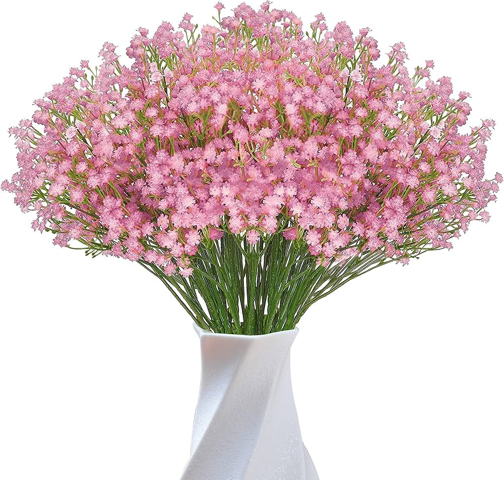 JIFTOK Babys Breath Artificial Flowers, 24 Pcs Fake Flowers Gypsophila Bouquet Fall Flowers Artif... | Amazon (US)