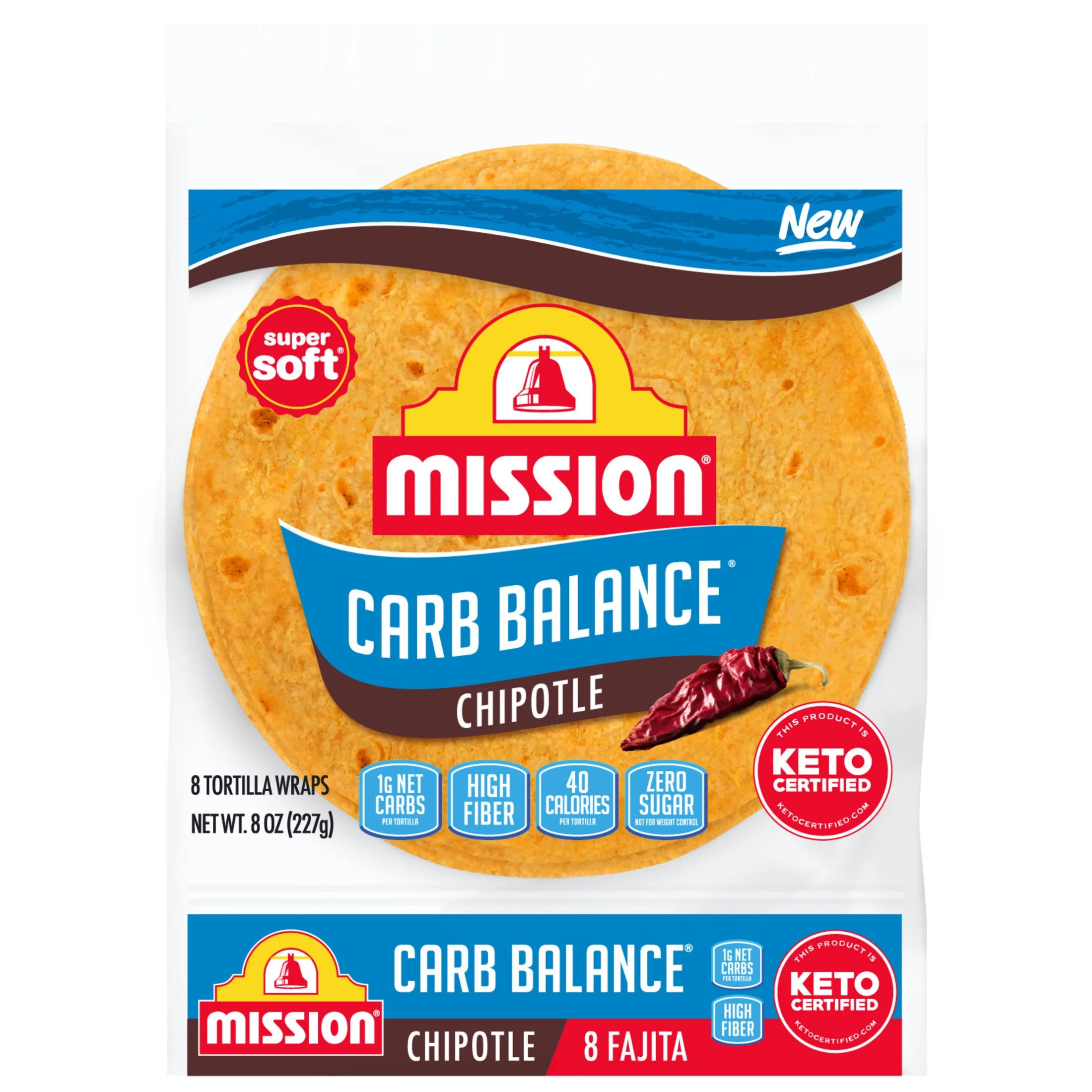 Mission Carb Balance Chipotle Flour Tortillas, Fajita Size, 8 Count | Walmart (US)