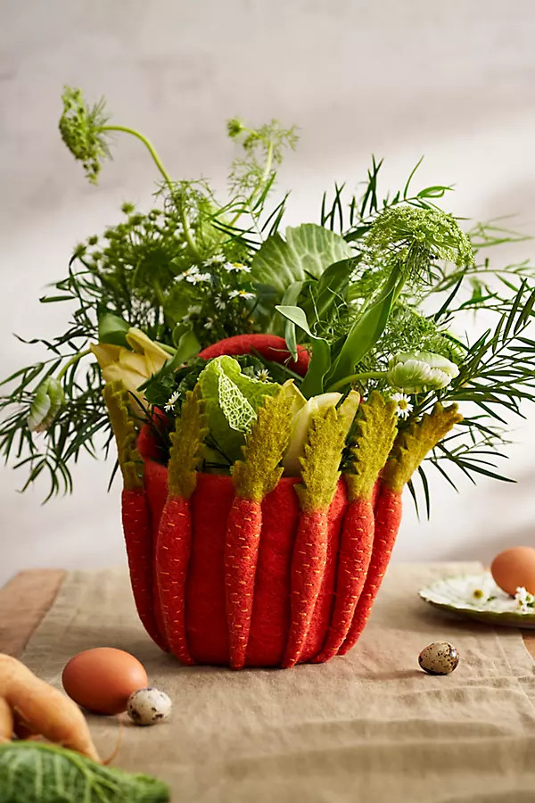 Felted Carrot Basket at Terrain | Terrain