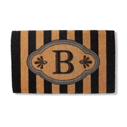 Ameile Cabana Stripe Monogrammed Coco Door Mat | Frontgate