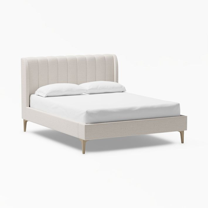Avalon Channel Stitch Upholstered Bed | Pottery Barn Teen