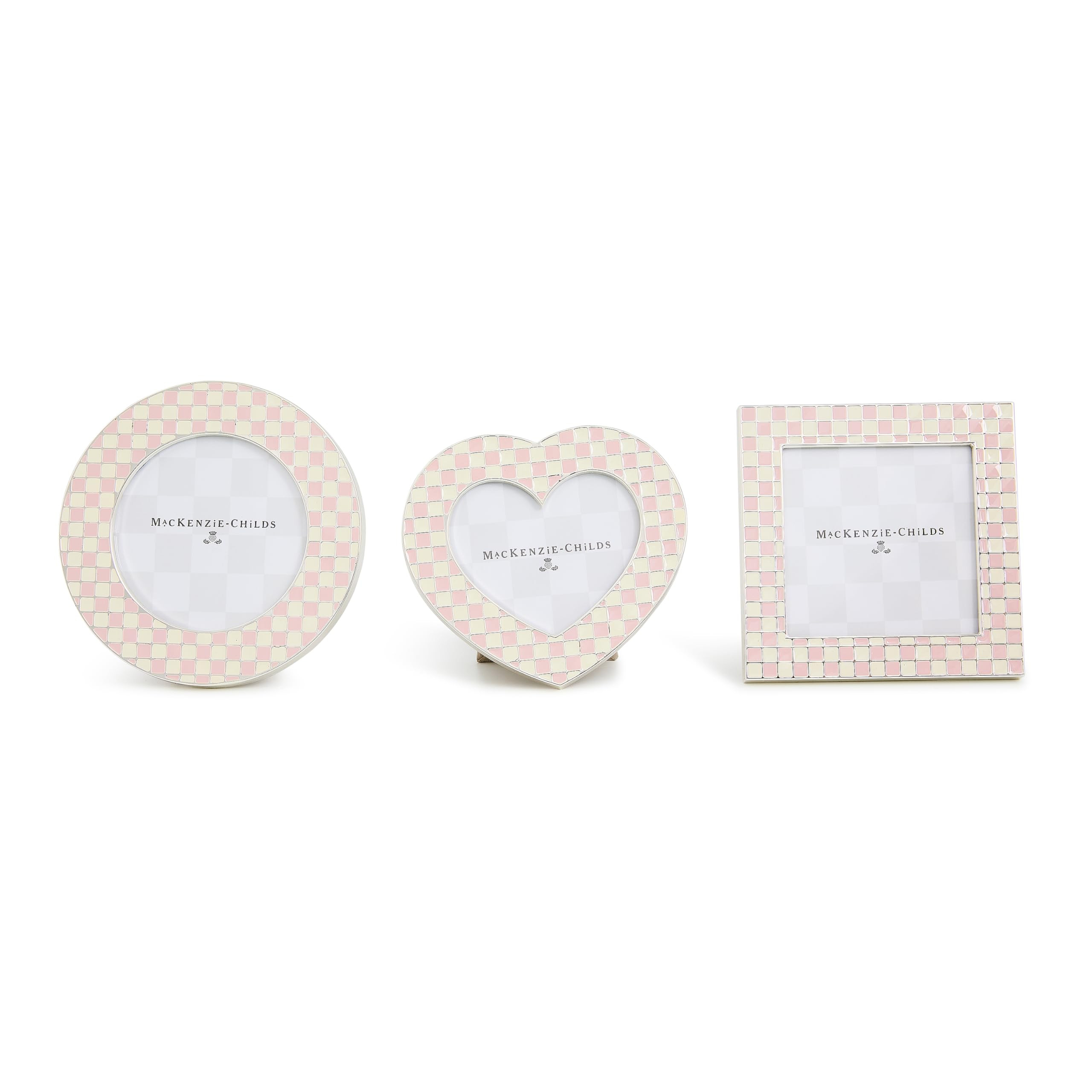 MACKENZIE-CHILDS Set of 3 Silver-Plated Frames, Cute Tabletop Decor, Celebrate Rosy | Amazon (US)