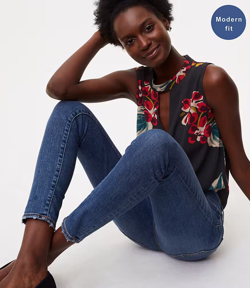 Modern Skinny Jeans in Classic Mid Indigo Wash | LOFT