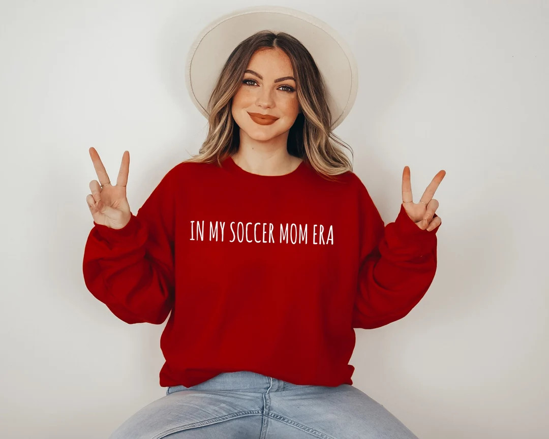 In My Soccer Mom Era Sweatshirt: Customized Sports Mama Shirt - Etsy | Etsy (US)